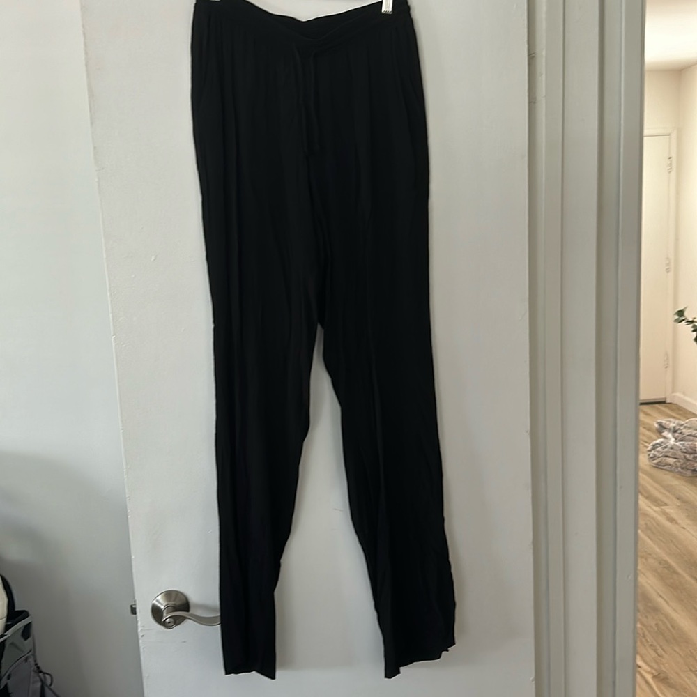 Joie Black Viscose drawstring pants - Size L *pre-loved*